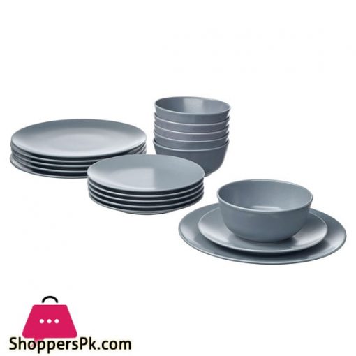 Shoppers Superior Quality 18 Pc Dinner Set - Grey