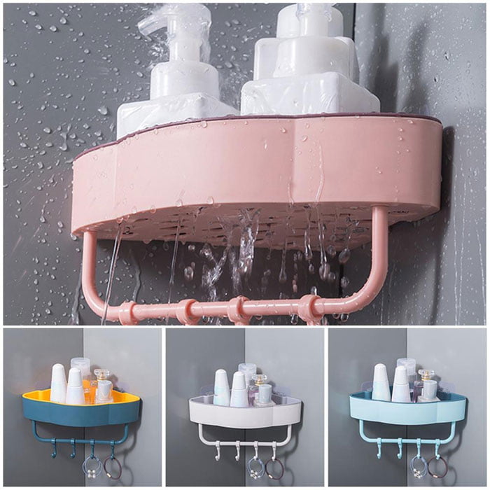 Shower Caddy Shelf Bathroom Wall Basket Rack Storage Corner Holder Organizer