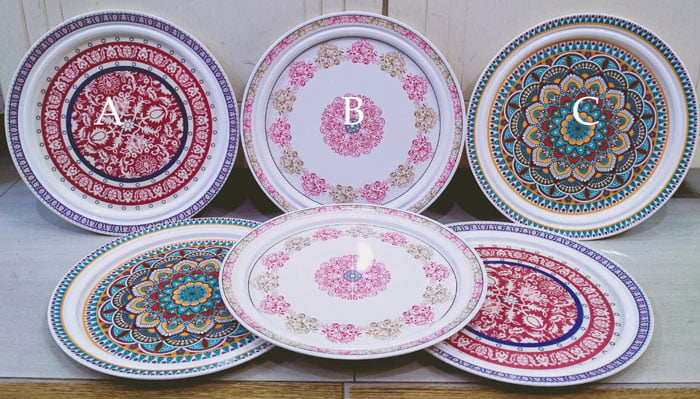 Solecasa Melamine Round Serving Tray