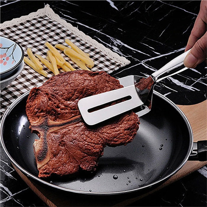 Stainless Steel Food Tong Shovel Spatula Multipurpose Bread Meat Vegetable Clamp Bbq Clip Home Camping Cooking Tools