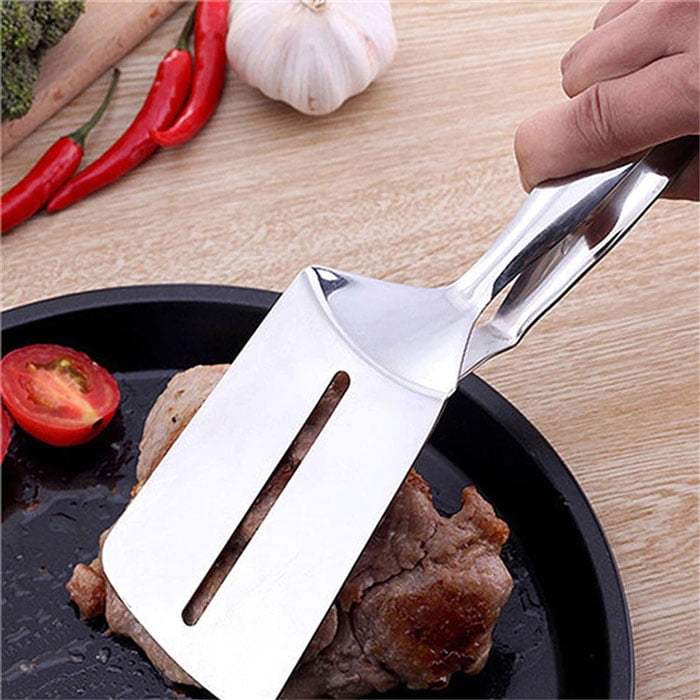 Stainless Steel Food Tong Shovel Spatula Multipurpose Bread Meat Vegetable Clamp Bbq Clip Home Camping Cooking Tools