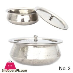Stainless Steel Handi With Lid 350Gram Capacity 6 Inch #2