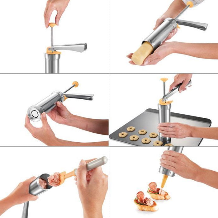 Tescoma Delicia Cookies Biscuit Maker / Cake Decorator Steel #630535