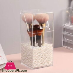 Transparent Pearl Acrylic Cosmetic Makeup Organizer Brush Container