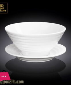 Wilmax Fine Porcelain Bowl & Saucer 545Ml - WL-991146-A