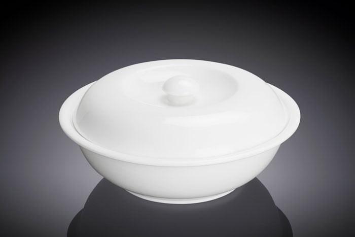 Wilmax Fine Porcelain Bowl With Lid 23.5 Cm 1400 Ml