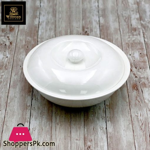 Wilmax Fine Porcelain Bowl with lid 23.5 Cm 1400 ML