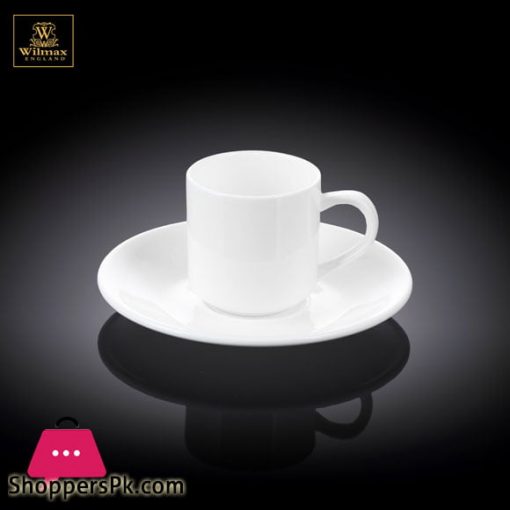 Wilmax Fine Porcelain Coffe Cup & Saucer 9 Oz 90Ml WL-993007-AB
