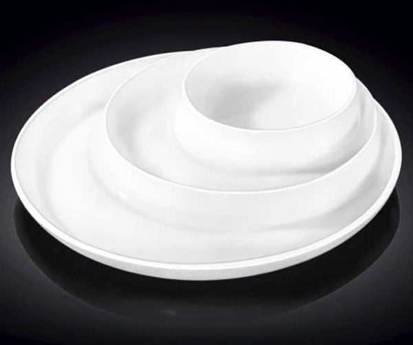 Wilmax Fine Porcelain Divided Dish 10 Inch Wl-992691-A