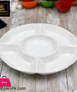 Wilmax Fine Porcelain Divided Round Dish 10 Inch - WL-992019-A
