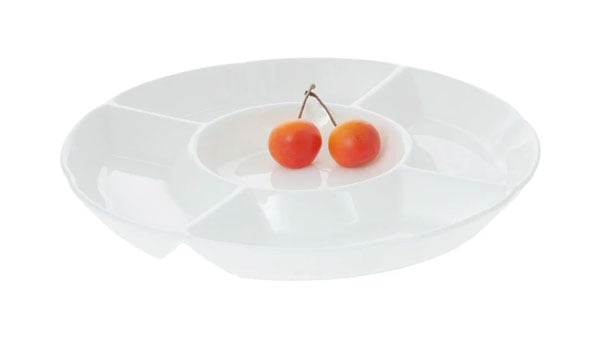 Wilmax Fine Porcelain Divided Round Dish 10 Inch - Wl-992019-A