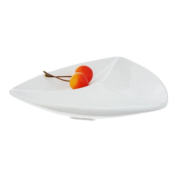 Wilmax Fine Porcelain Divided Triangular Dish 8 Inch Wl-992584-A