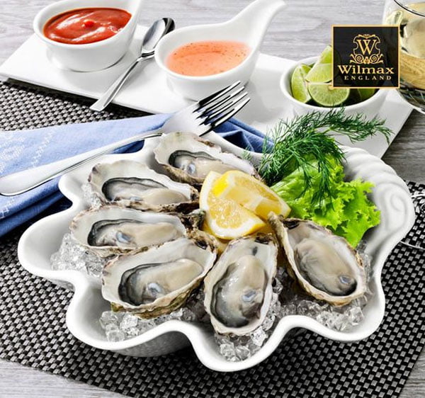 Wilmax Fine Porcelain Shell Dish 11.5 X 11 Inch Wl-992588-A