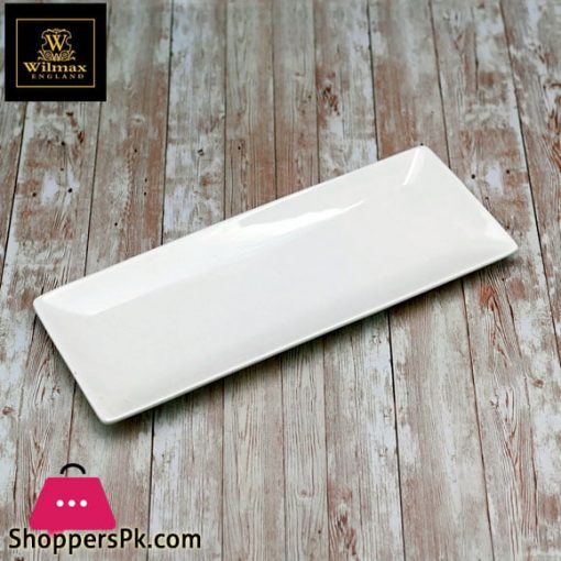 Wilmax Fine Porcelain Sushi-Canape Dish 12 x 4.7 Inch
