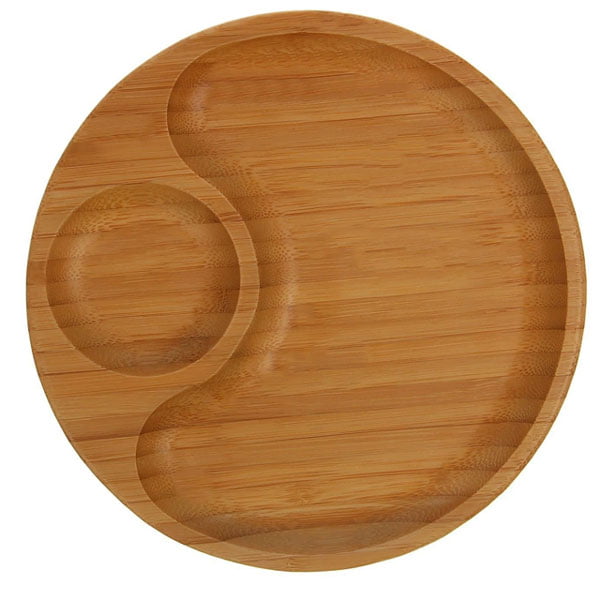 Wilmax Natural Bamboo 2 Section Platter 8 Inch Wl-771042-A