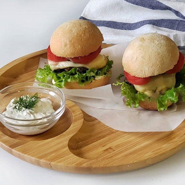 Wilmax Natural Bamboo 2 Section Platter 10 Inch Wl-771043-A