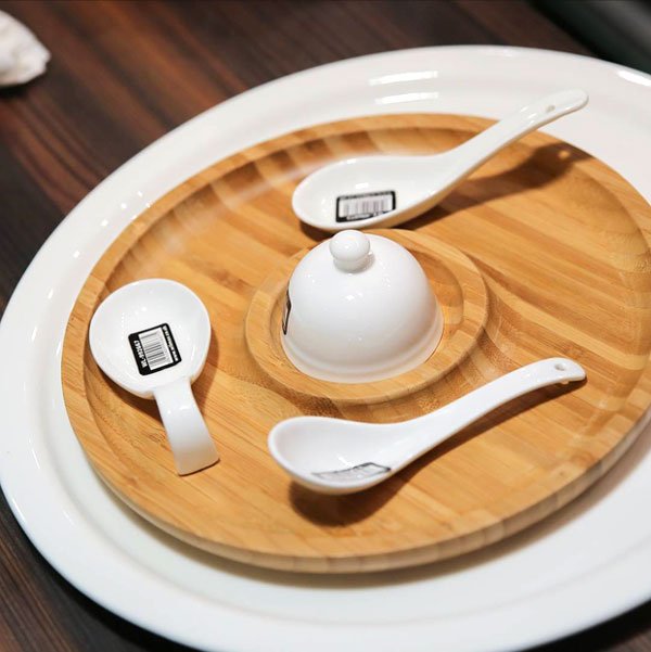 Wilmax Natural Bamboo 2 Section Platter 10 Inch Wl-771047-A