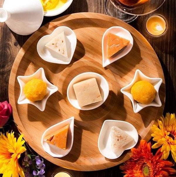 Wilmax Natural Bamboo 2 Section Platter 14 Inch Wl-771049-A