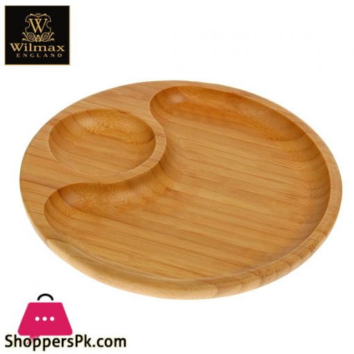 Wilmax Natural Bamboo 2 Section Platter 10 Inch WL-771043-A