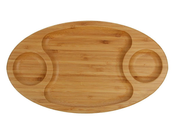 Wilmax Natural Bamboo 3 Section Platter 18 X 10 Inch Wl-771041-A