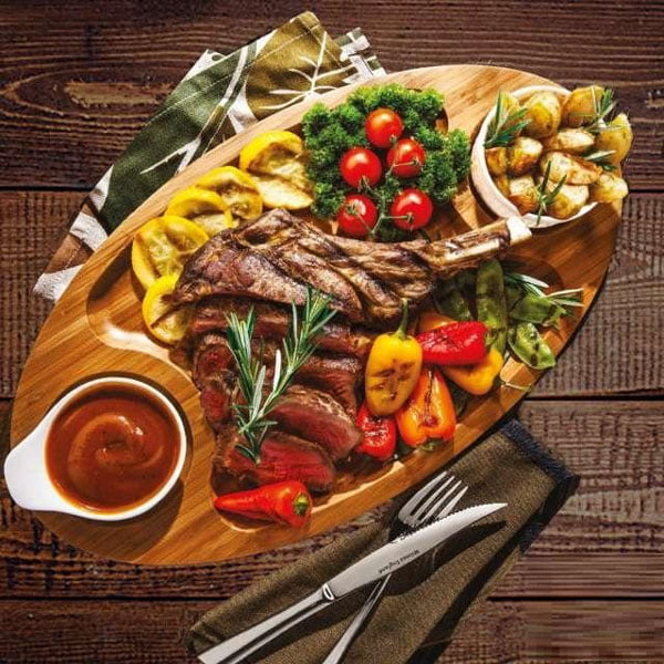 Wilmax Natural Bamboo 3 Section Platter 18 X 10 Inch Wl-771041-A