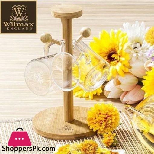 Wilmax Natural Bamboo Mug Stand 8.25 X 5 Inch WL-771014-A