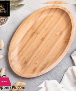 Wilmax Natural Bamboo Oval Platter 9 x 5.5 Inch WL-771064-A