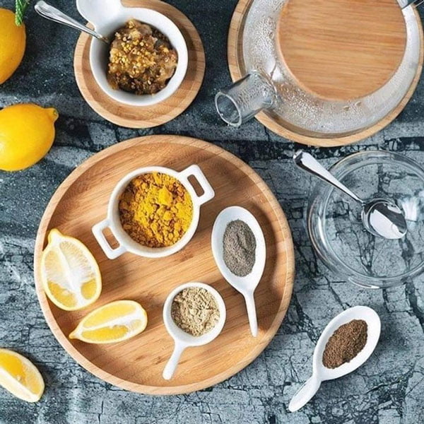 Wilmax Natural Bamboo Plate 7 Inch Wl-771031-A