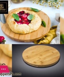 Wilmax Natural Bamboo Rotating Turntable 11 x 1.5 Inch WL-771078-A