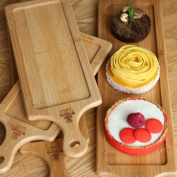 Wilmax Natural Bamboo Wooden Tray 18 X 4.75 Inch - Wl-771009-A