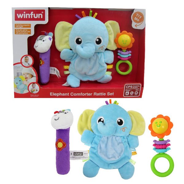 Winfun Elephant Comforter Rattle Set - 3026