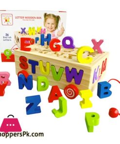 Wooden ABC Learning Pulling Toy Car