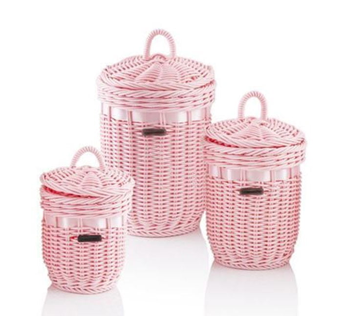 Ziba Sazan Borna Wicker Basket Set Of 3 Iran Made