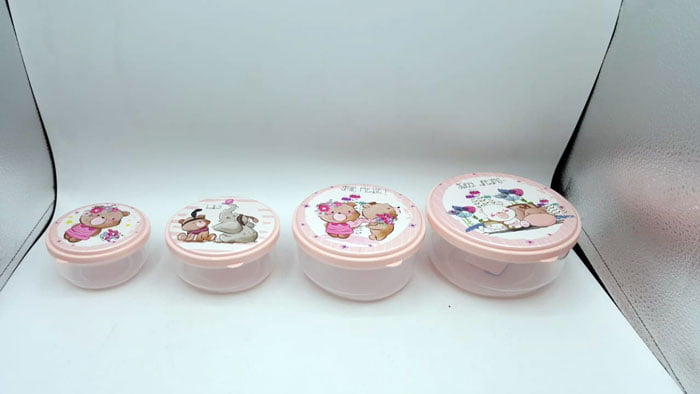 Ziba Sazan Plastic Food Container Bowl Set Of 4 Iran Made