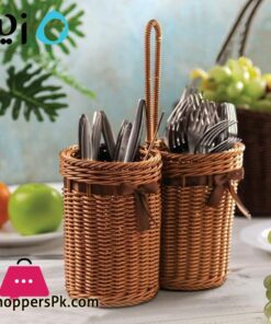 Zibasazan the Wicker Basket Cutlery Holder Iran Made