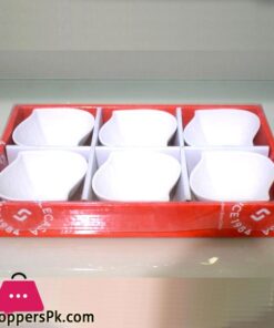 Imperial collection Ceramic Bowls Set of 6 White - S-Shape