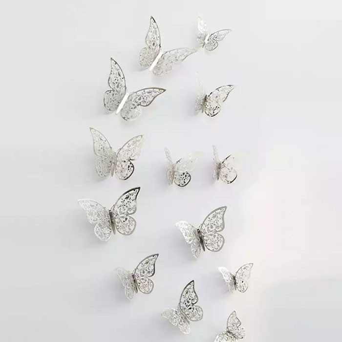 3D Butterfly Wall Stickers Sofa Background Decorations Pack Of 12