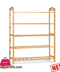 5 Layer Bamboo Wooden Shoe Rack Stand Storage Shelf Unit