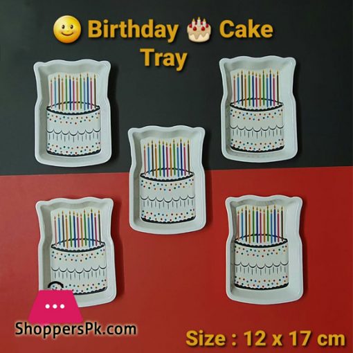 Birthday Cake Tray Melamine Plastic 12 x 7 CM
