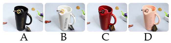 Ceramic Coffee Mug With Straw 480 Ml