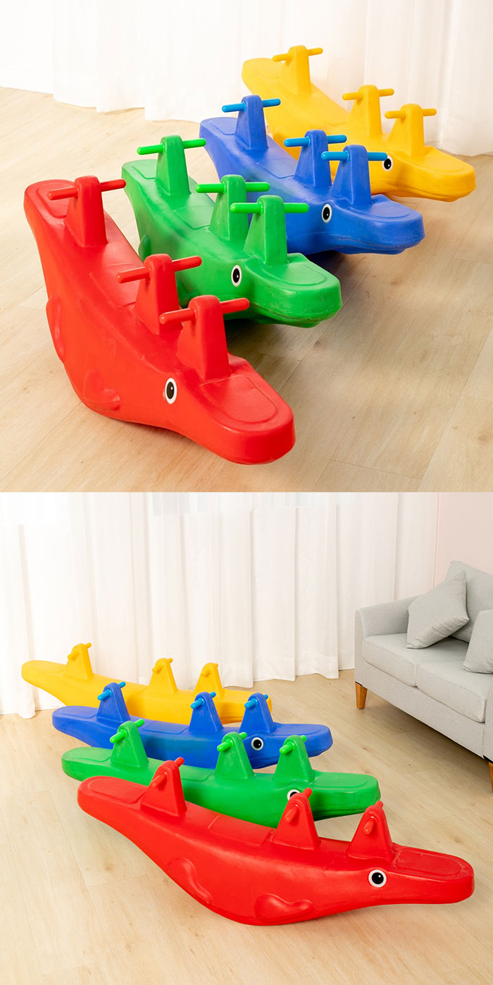 Crocodile Seesaw Kindergarten Preschool Children Kids Plastic Toys