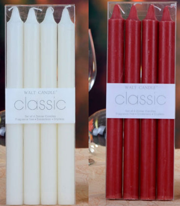 Decoration Pillar Candle With Long Lighting Time 4 Piece Pack 10 Inch