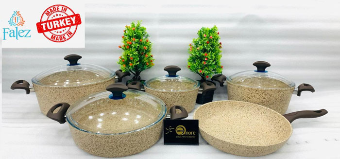 Falez Ultima Granetic 9 Piece Cookware Set Turkey
