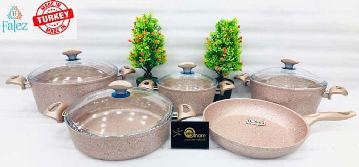 Falez Ultima Granetic 9 Piece Cookware Set Turkey
