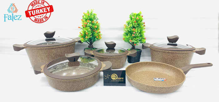 Falez Ultima Granetic 9 Piece Cookware Set Turkey