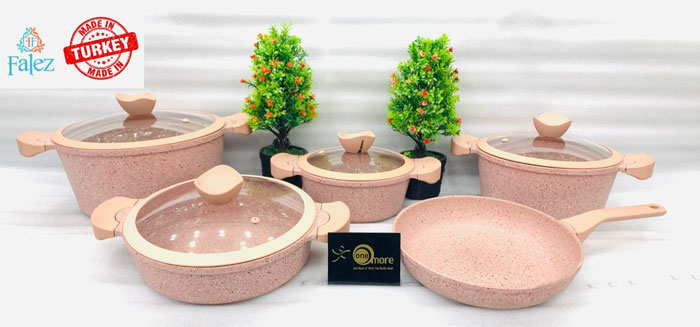 Falez Ultima Granetic 9 Piece Cookware Set Turkey