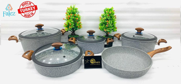 Falez Ultima Granetic 9 Piece Cookware Set Turkey