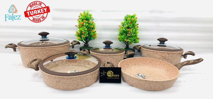 Falez Ultima Granetic 9 Piece Cookware Set Turkey