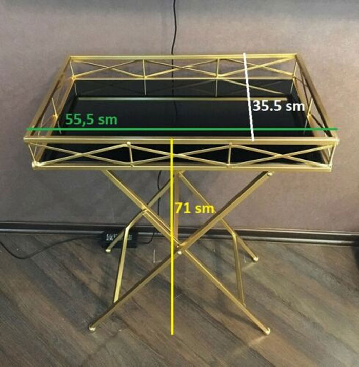 Folding Coffee Table Rectangle With Black Glass 2207-5 8 Folding Coffee Table Rectangle With Black Glass 2207-5