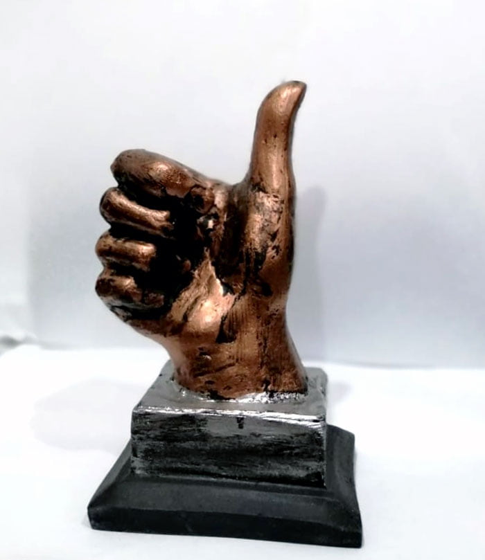 Hand Gesture Desk Statues Finger Sculpture Thumbs Fingers